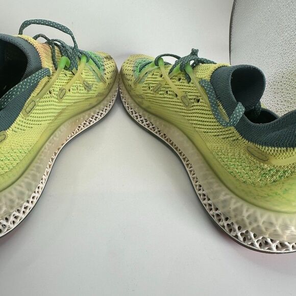 Adidas Fusio 4D Primeknit Frozen Yellow Shoes‎ Mens Size 9.5 Green Running main image 9